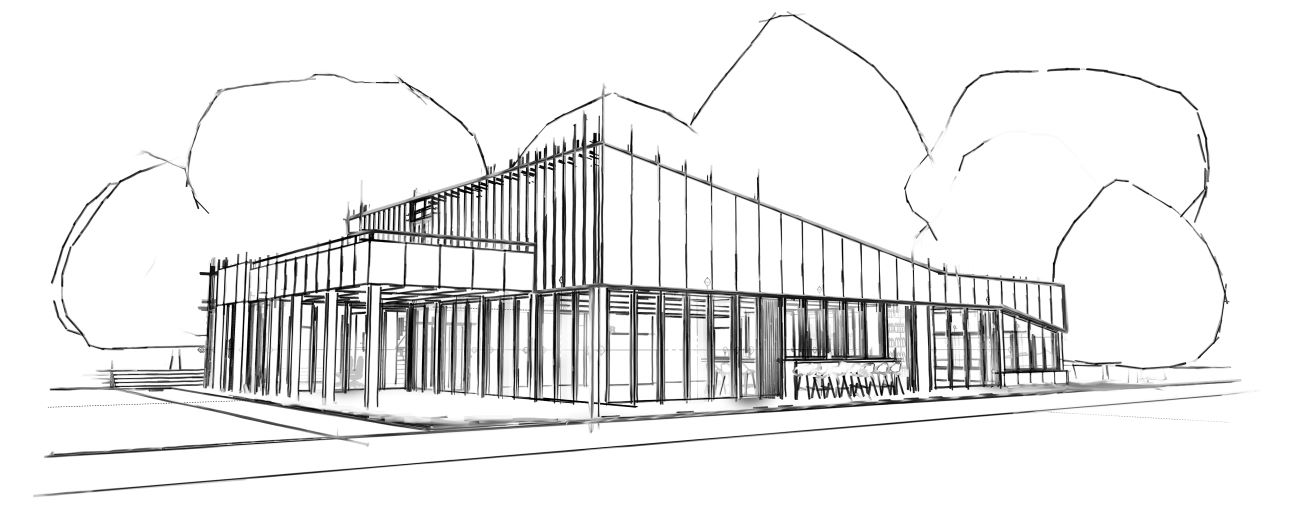 Conceptual architectural sketch