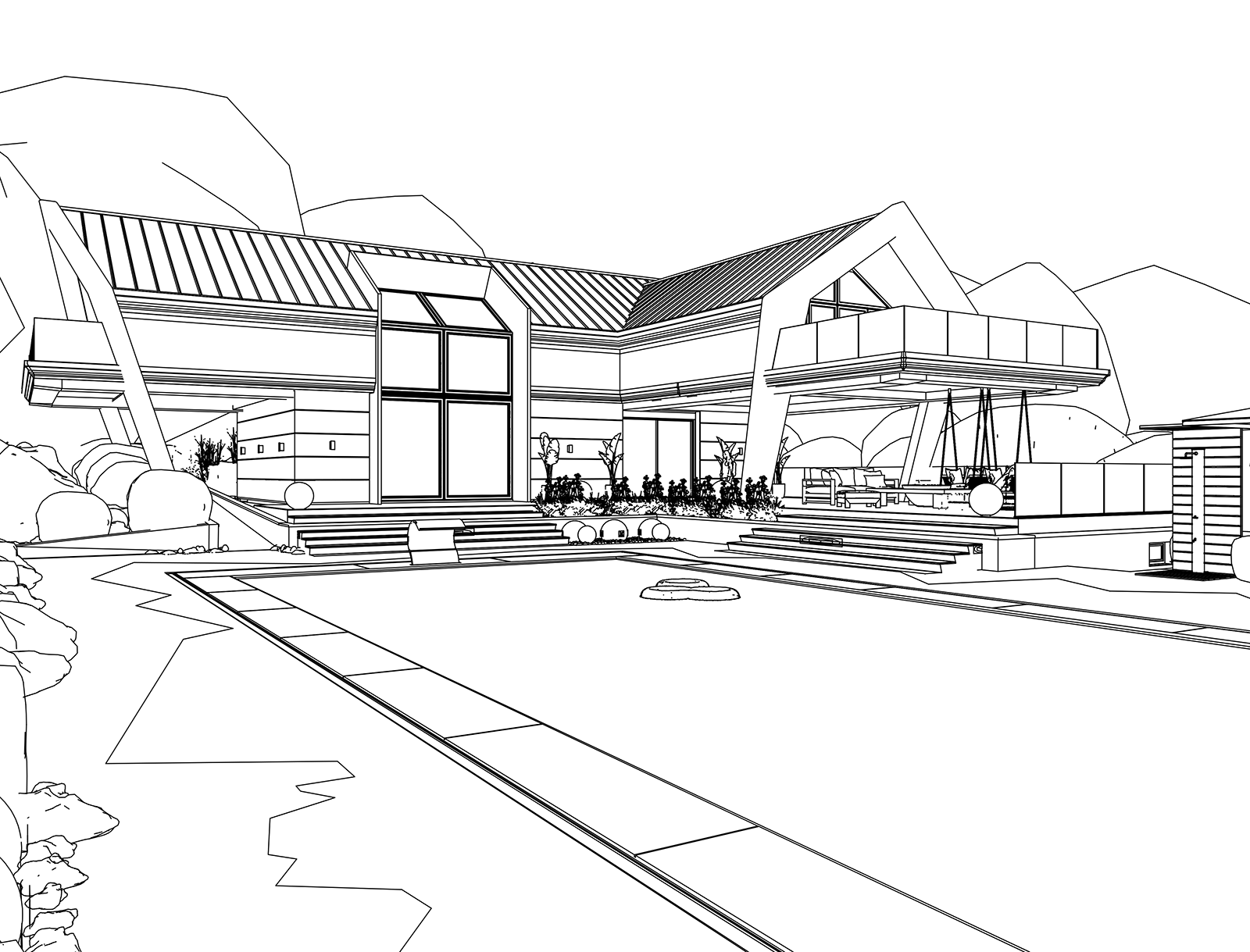 Projekat "G RESIDENCE A" - reprezentativni linijski prostorni prikaz