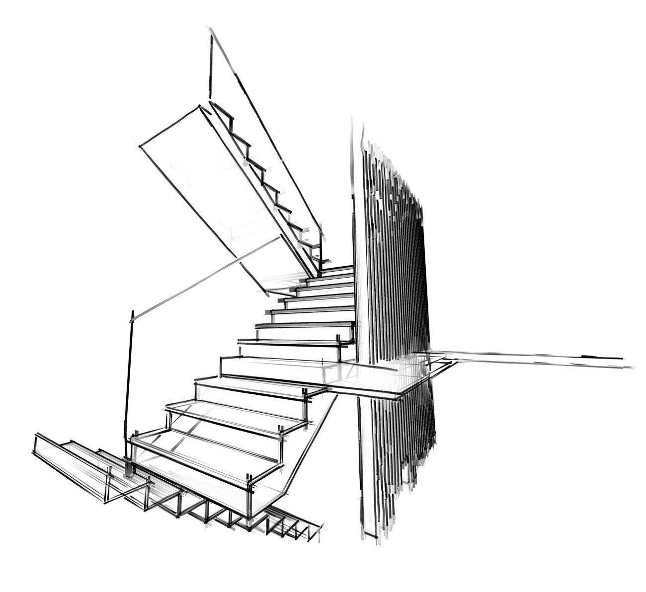 Conceptual architectural sketch